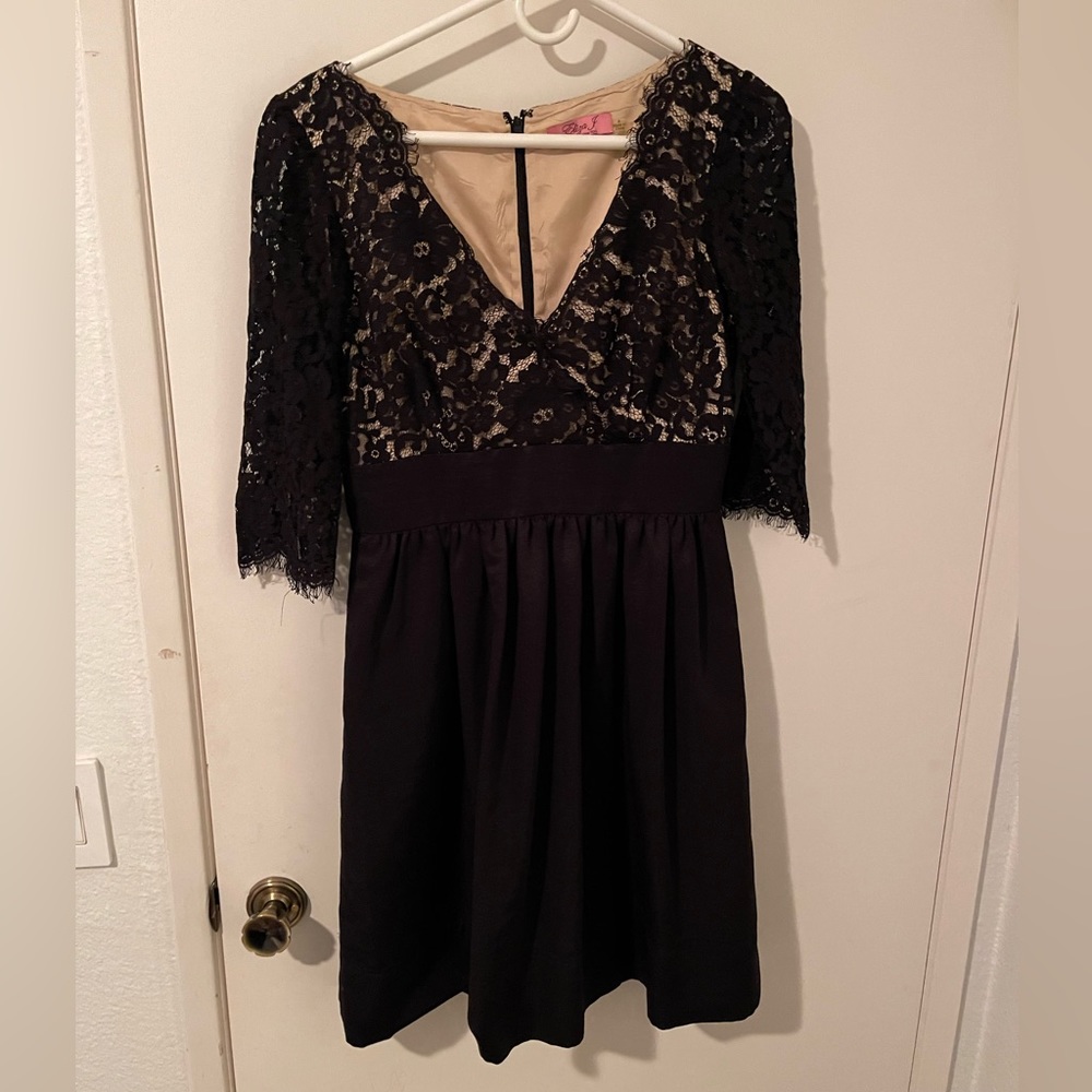 Eliza J Fit and Flare Lace Dress - size 8